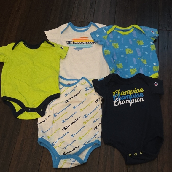 Champion Bodysuit Blue Green Athletic Style - Picture 1 of 8